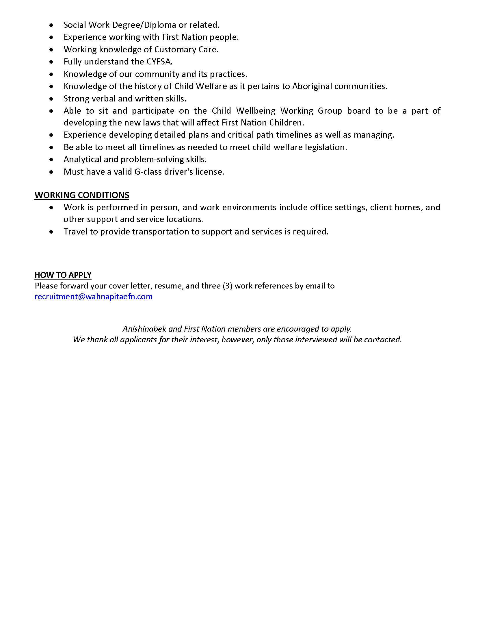 Band Representative Job Ad Page 2
