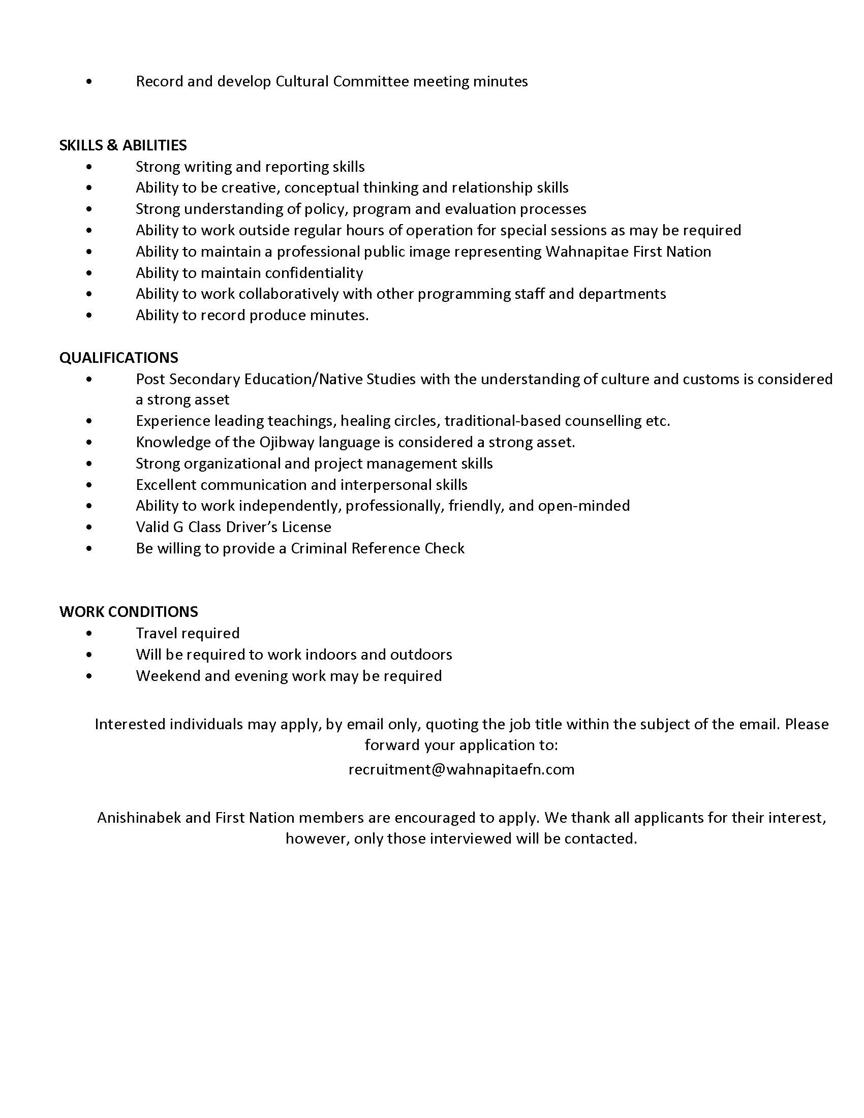 Cultural Coordinator Page 2