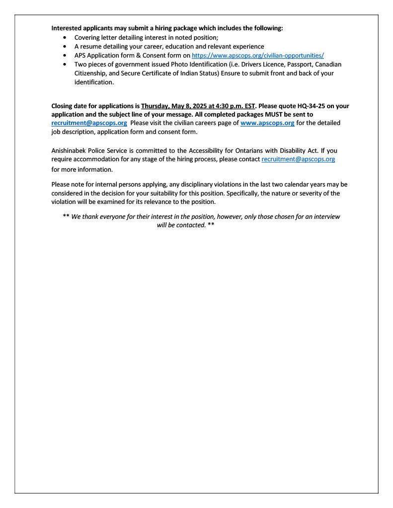 HQ 34 25 Criminal Records Check Clerk P2