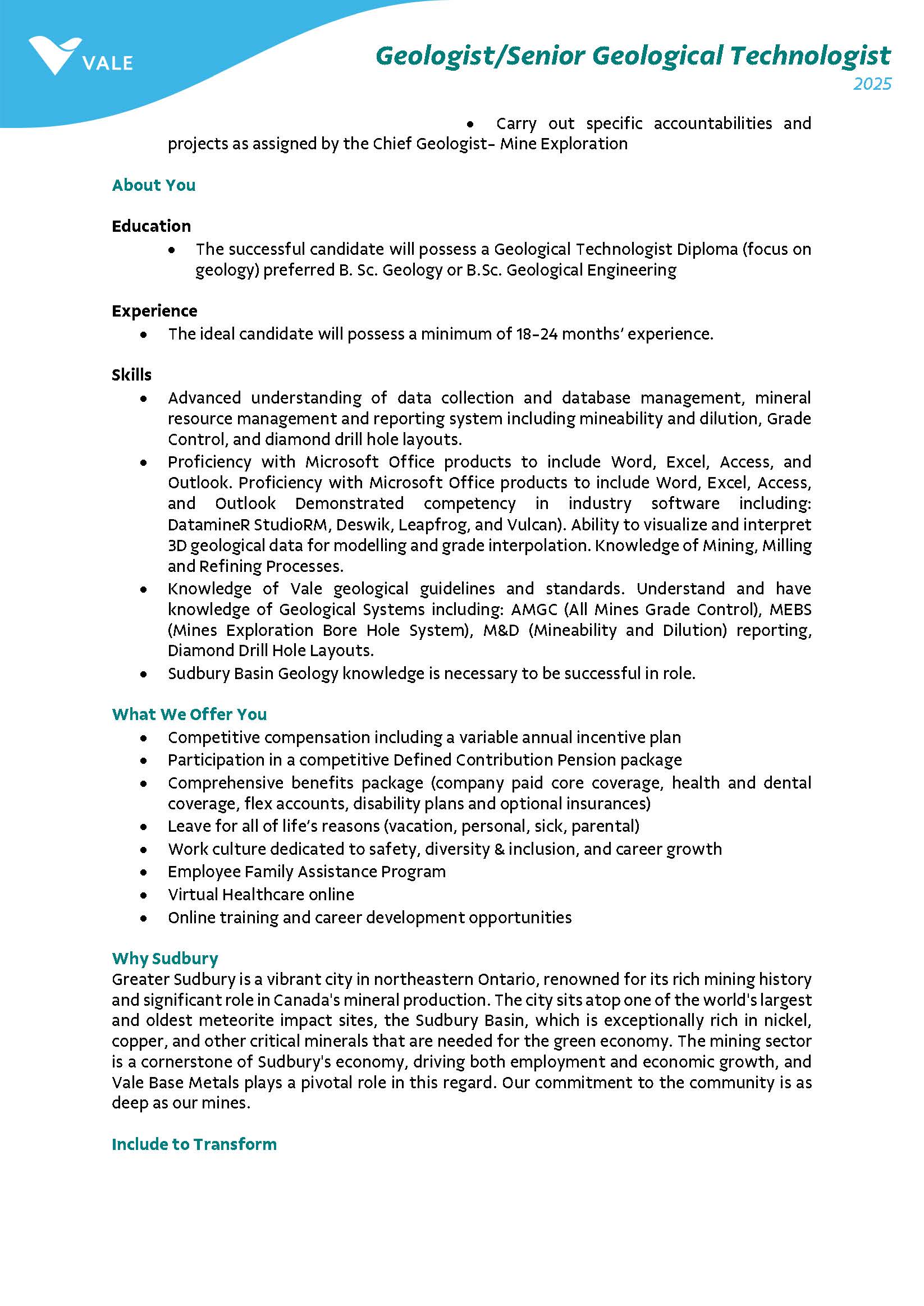 Job Posting Geologist Page 2