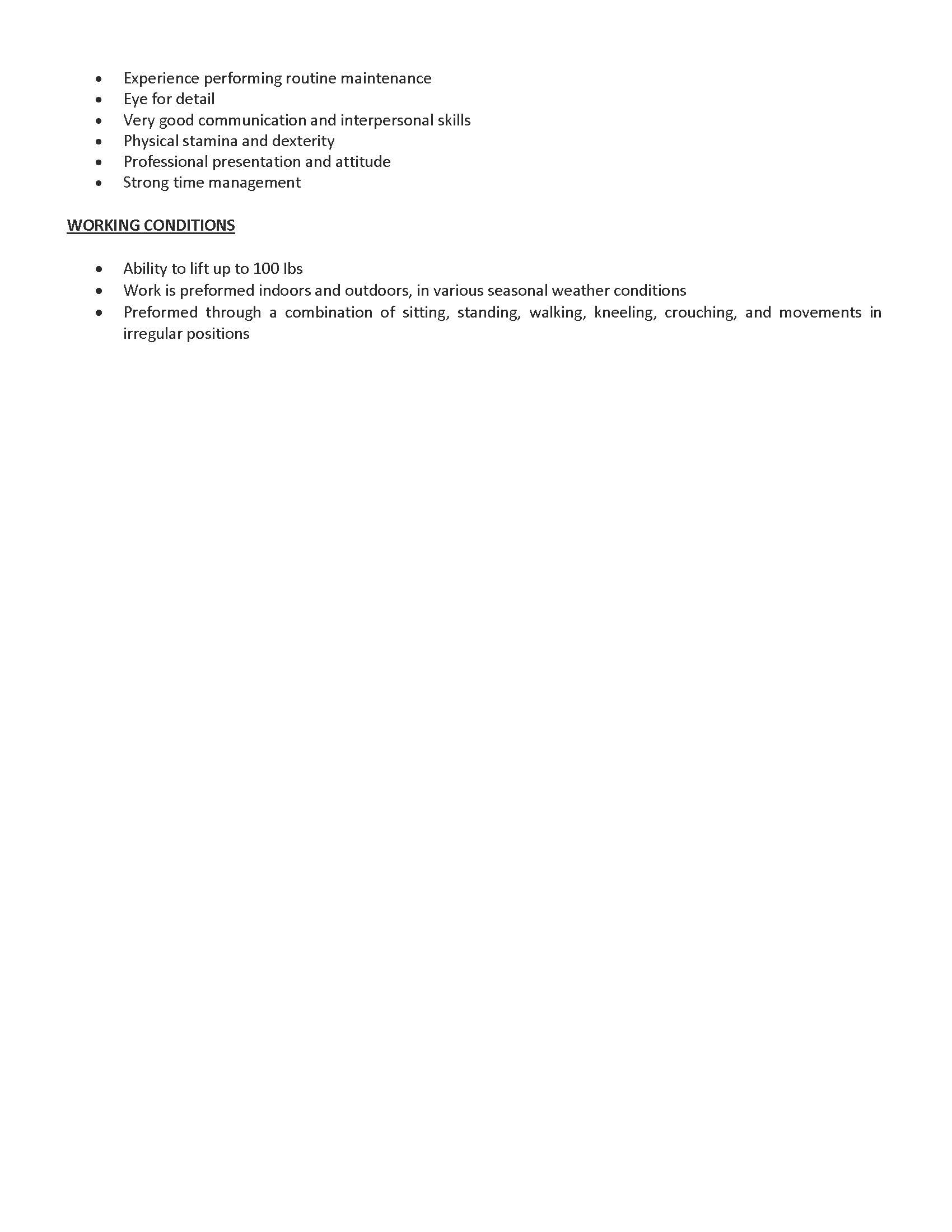 Maintenance Worker JD Page 2