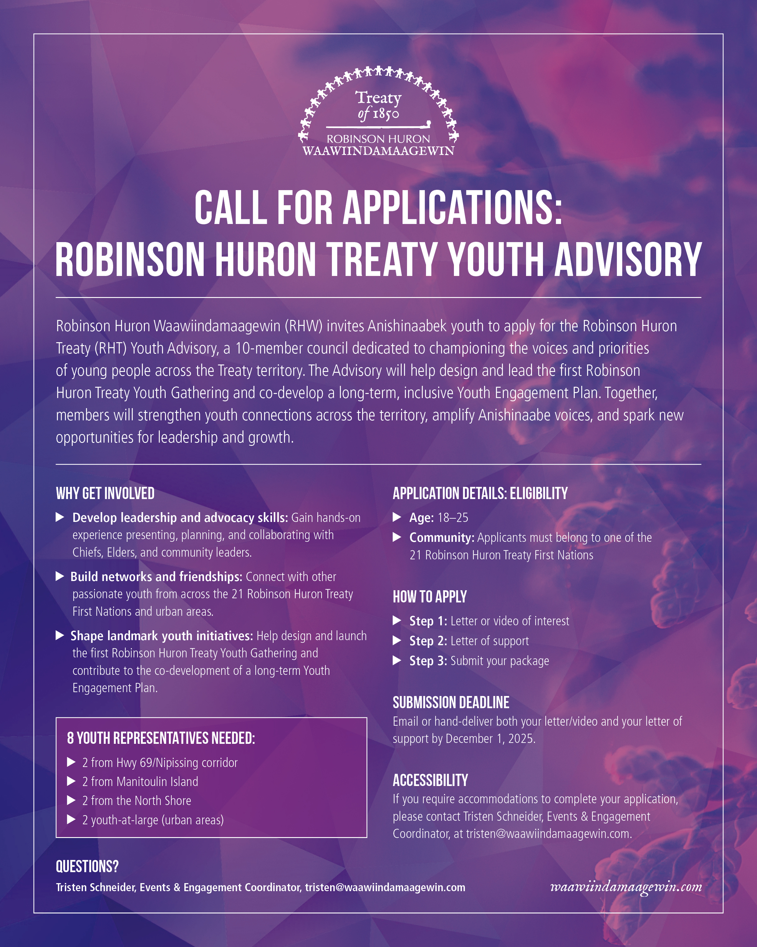 Call for Applicants: RHT Youth Advisory