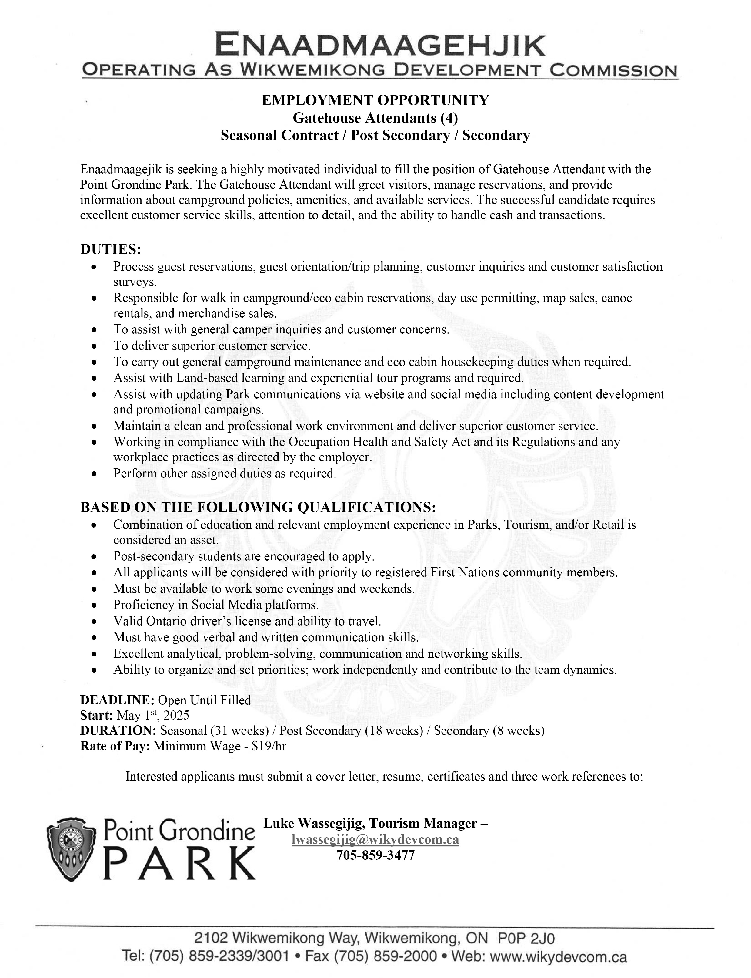 Gatehouse Attendants Job Description 2025
