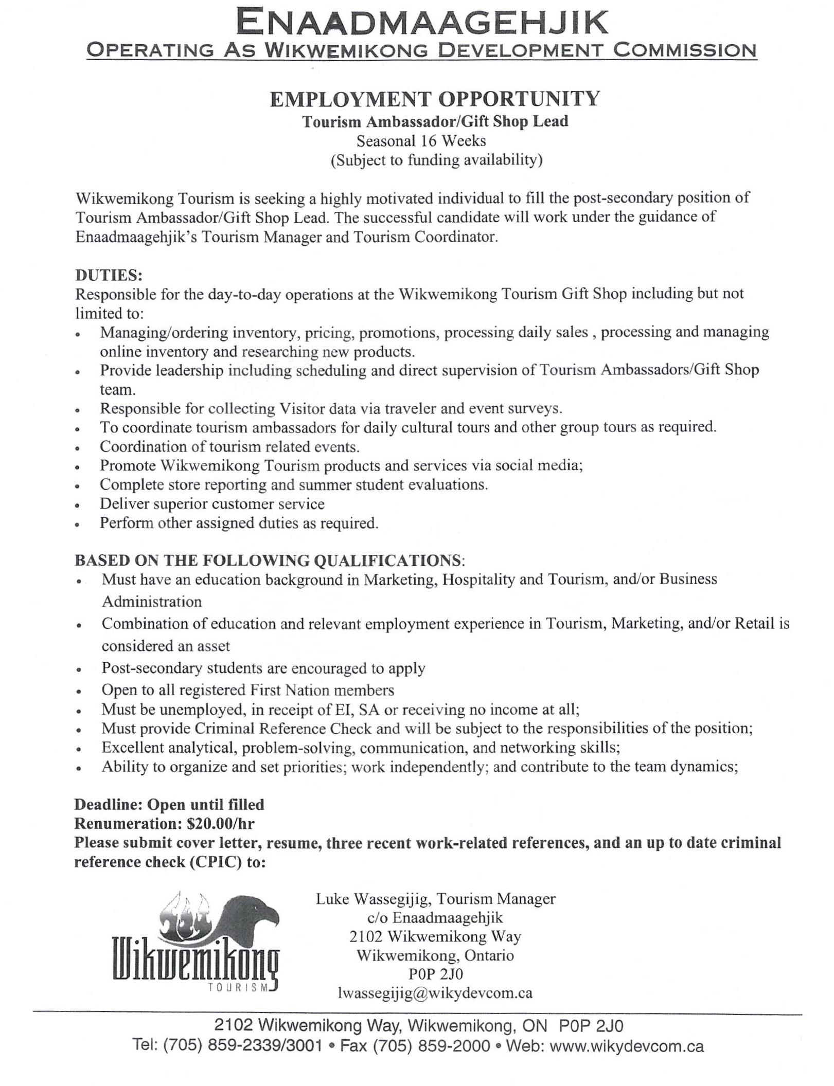 Tourism Ambassador Lead