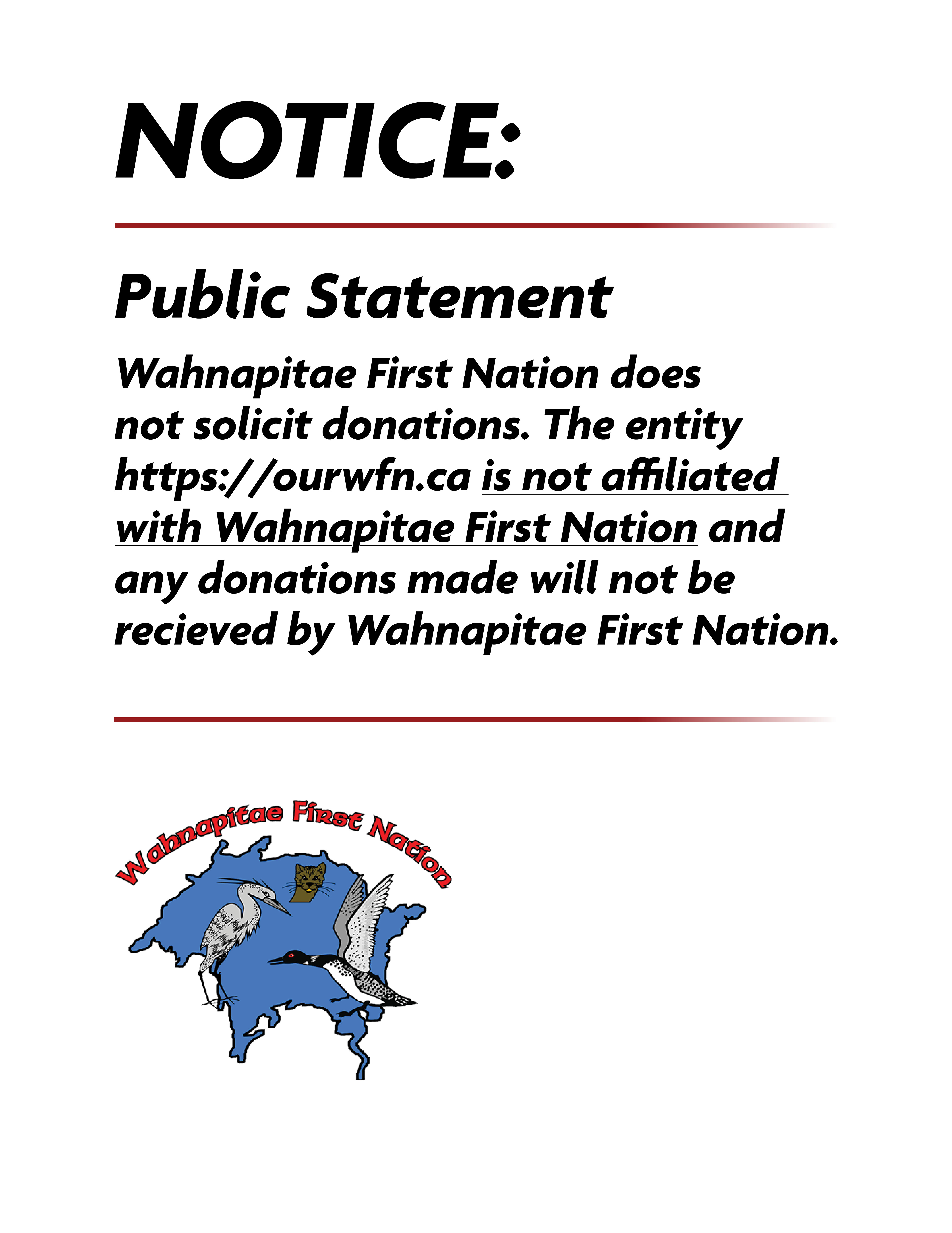 donations solicitation notice may2025