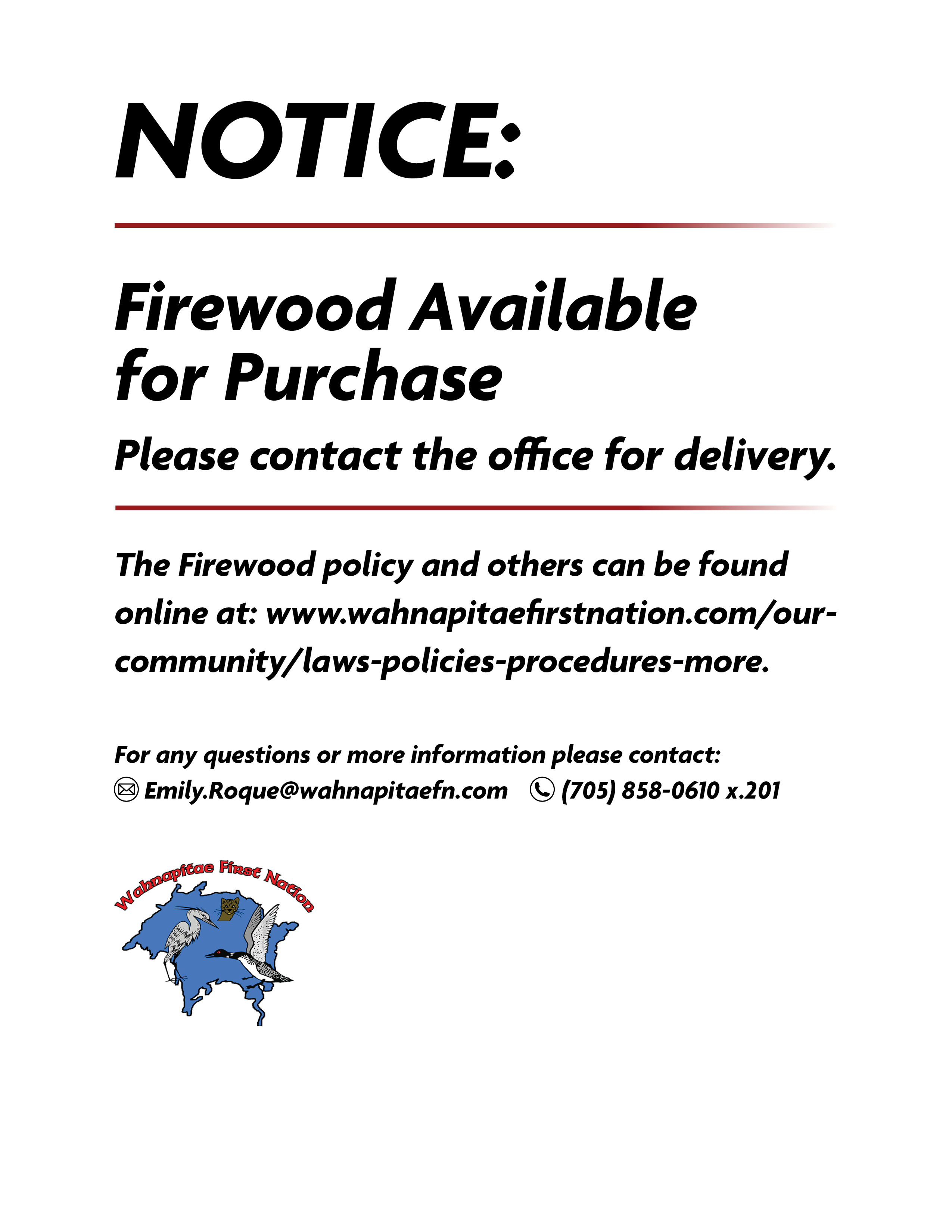 firewood policy notice may2025