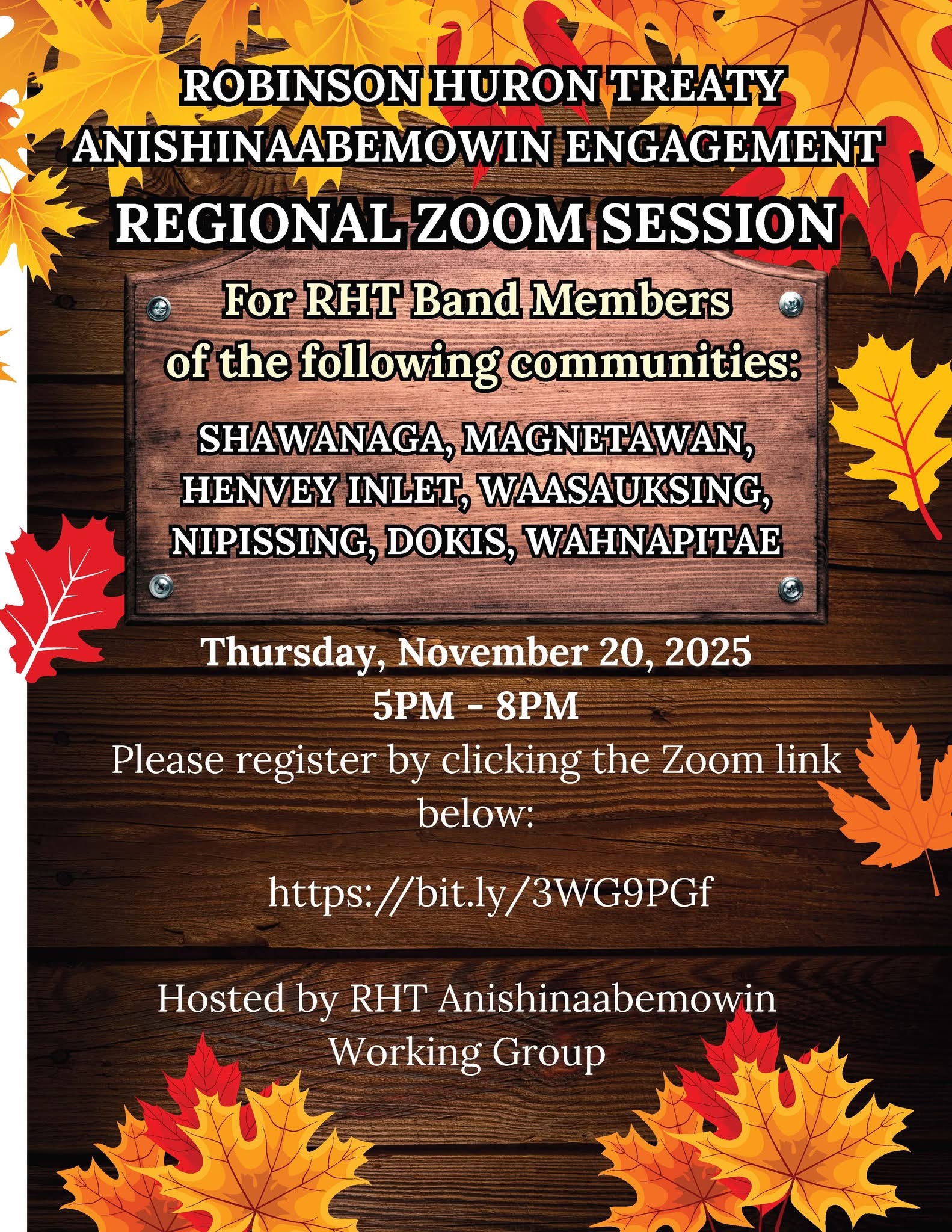 RHT Anishinaabemowin Engagement - Regional Zoom Session