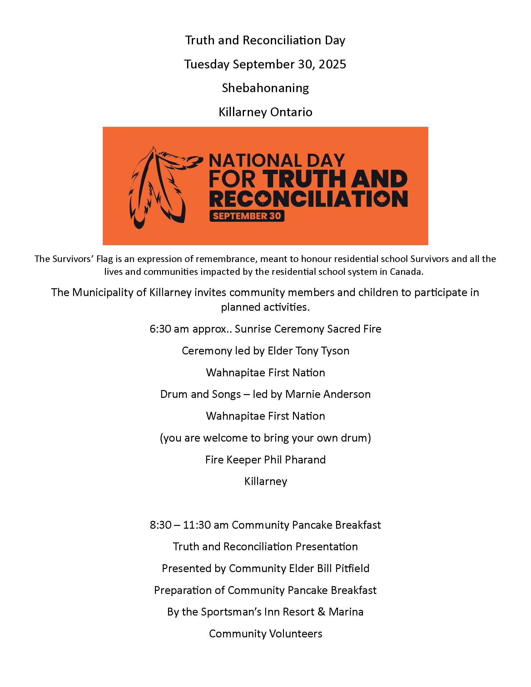 Truth and Reconciliation Day in Killarney