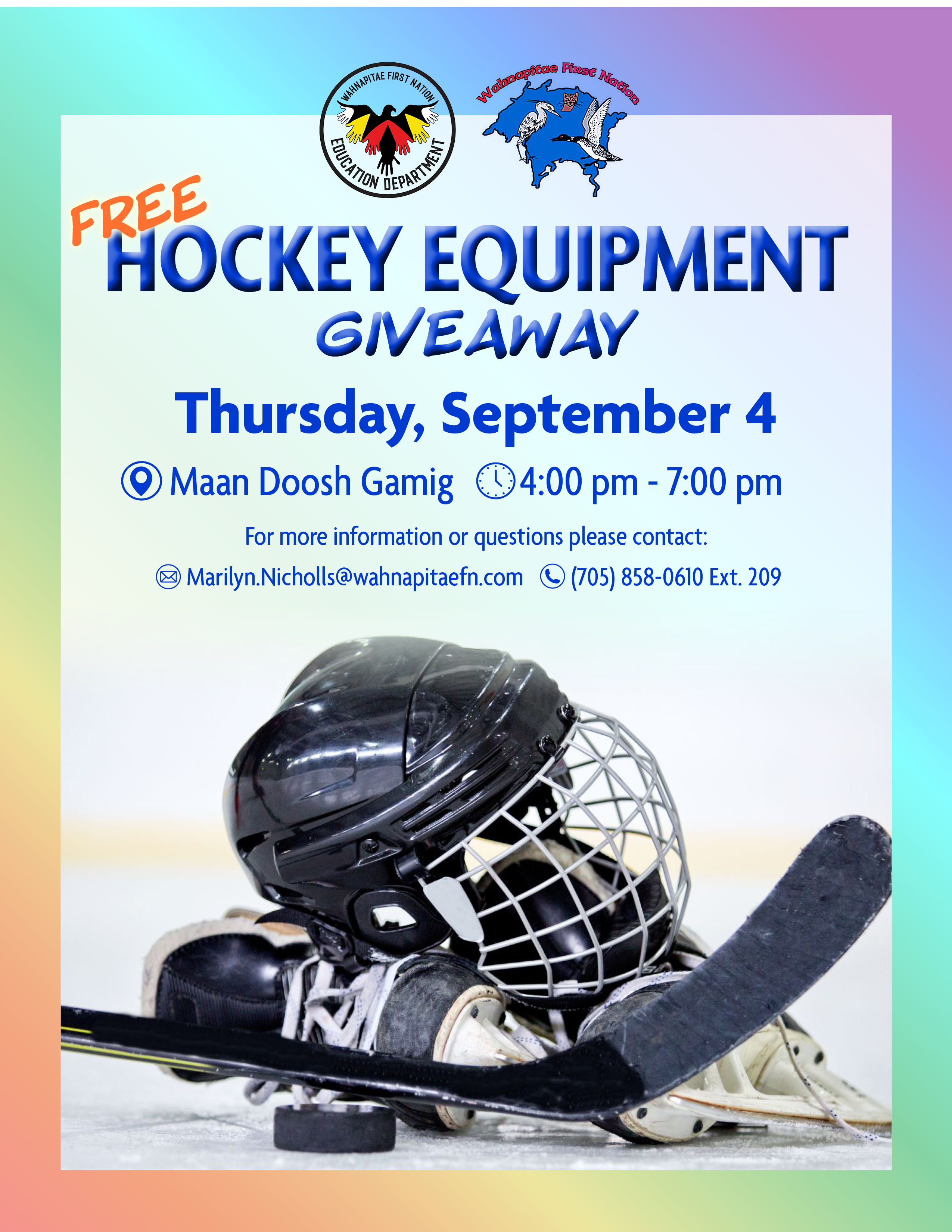 Hockey Equipment Giveaway