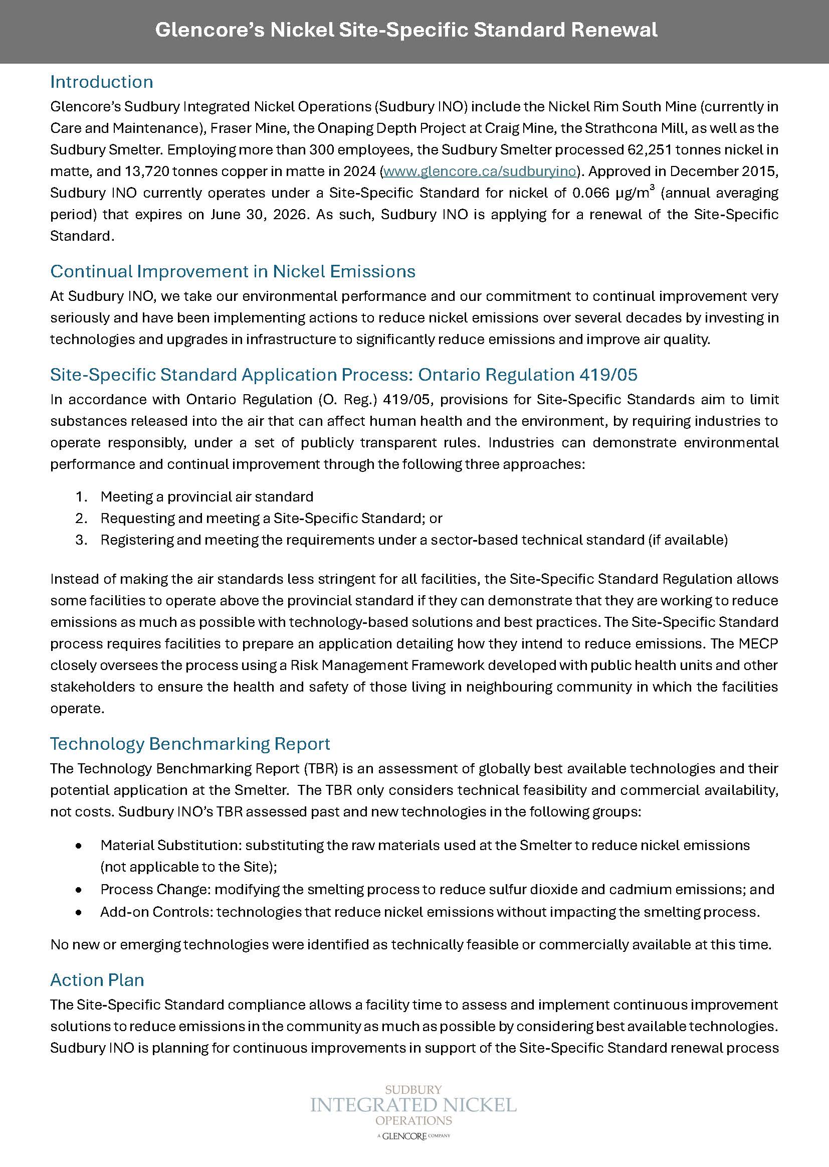 glencore Plain Language Summary CONDENSED 22Sep2025 Page 1