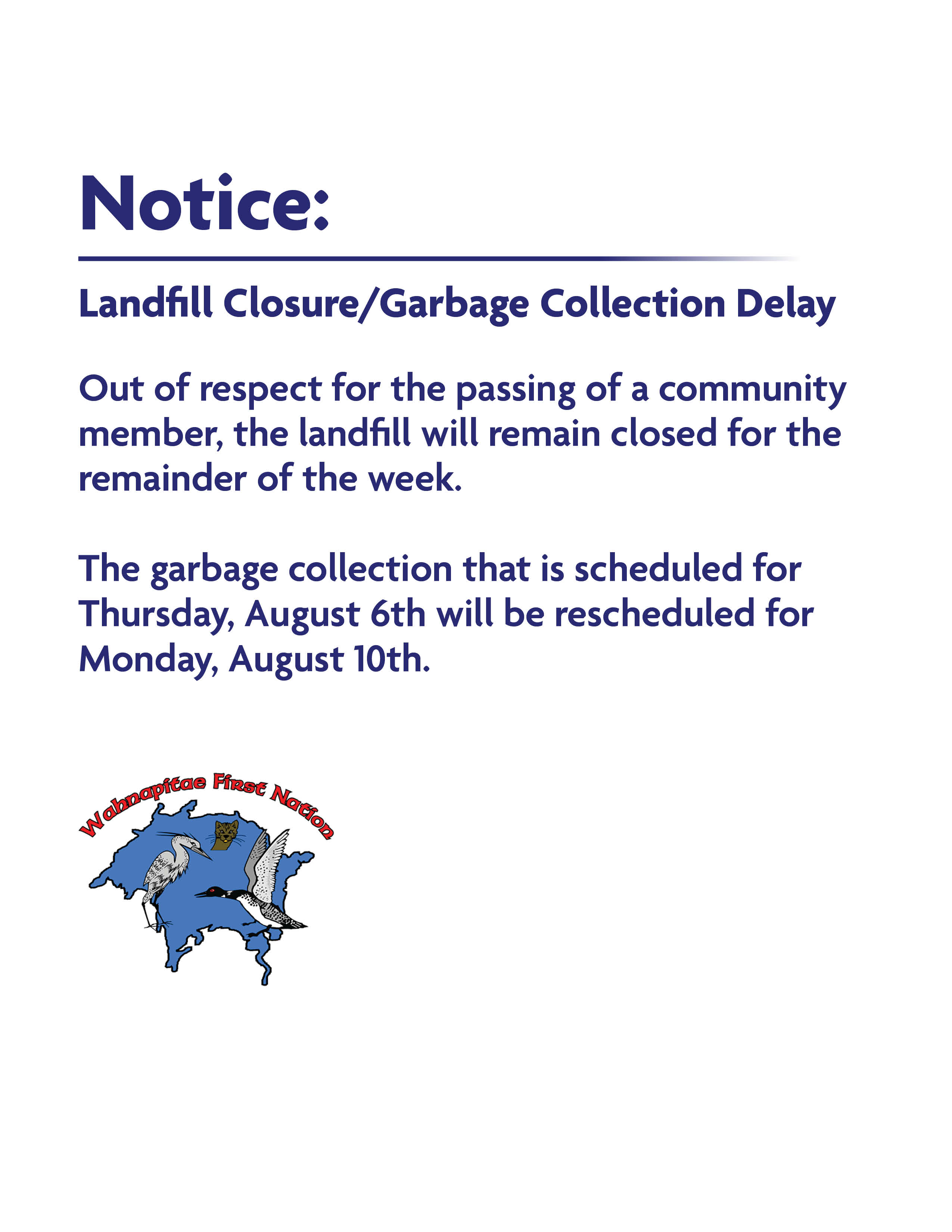 notice landfill closed community passing aug2026
